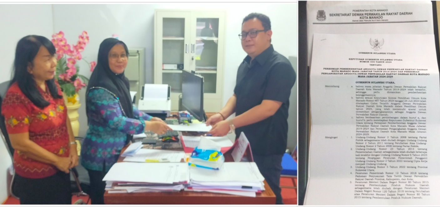Andre Gerungan Cs Terima SK Gubernur Sulut