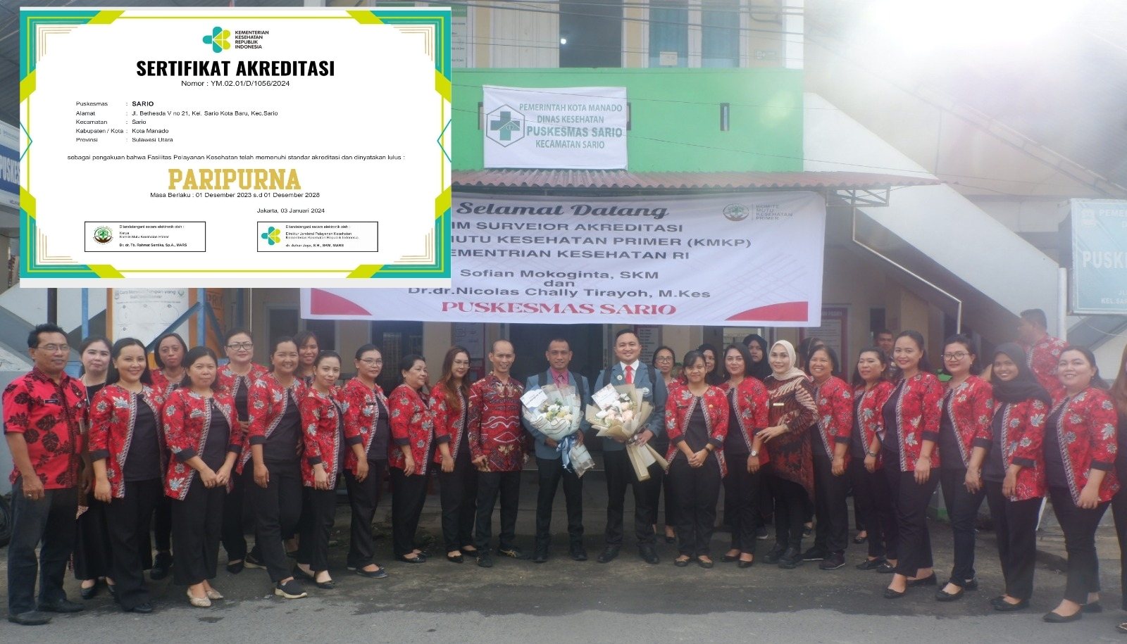 Puskesmas Sario Raih Akreditasi, Dinilai Paripurna
