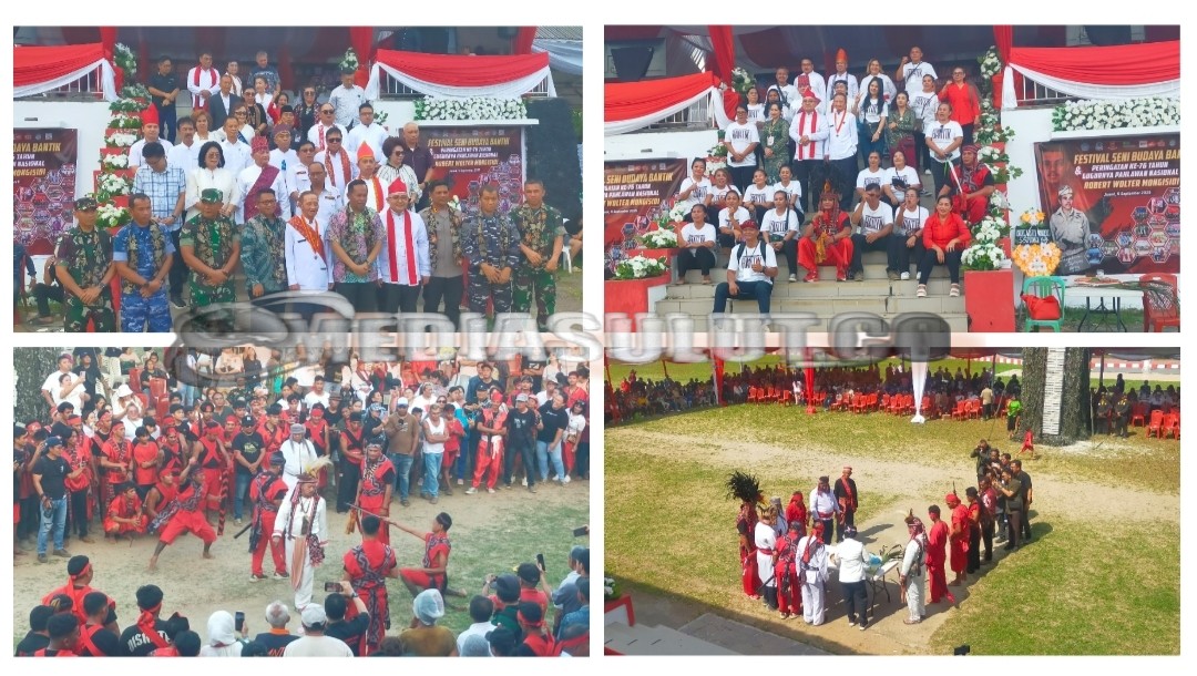 Warga Bantik Kenang Pahlawan Nasional Robert Wolter Mongisidi di Momen FSBB, Wawali Manado dan Sekprov Turut Hadir