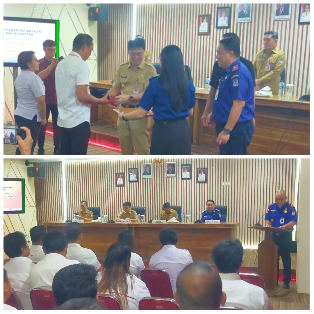 40 Relawan Damkar Dikukuhkan Walikota Andrei Angouw