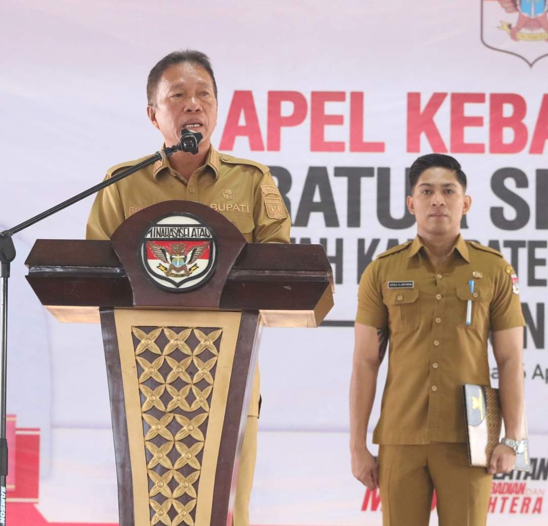 Pimpin Apel Kerja Usai Libur Idul Fitri, Ini Pesan Penting Bupati Minsel