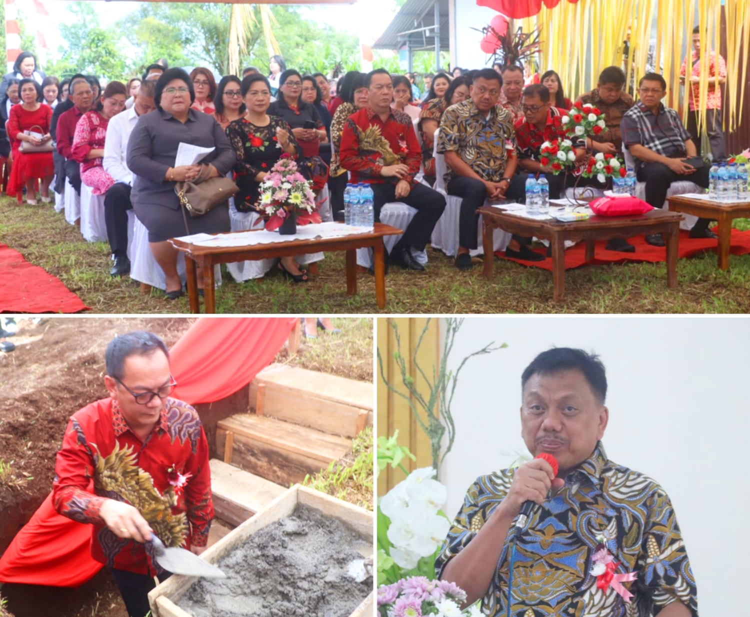 Peletakan Batu Pertama GMIM Rut Woloan Satu, OD: Ini Komitmen Untuk Bersinergi