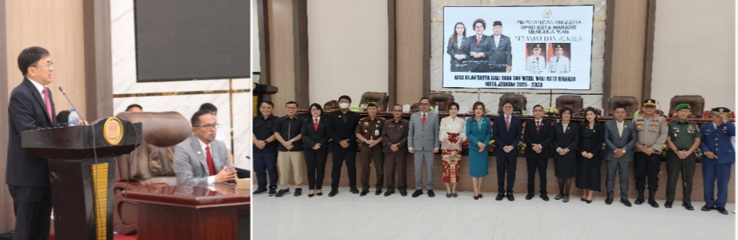Walikota Andrei di Paripurna DPRD Manado Berikan Pidato Perdana Usai Dilantik 