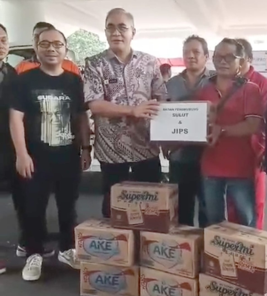 JIPS Bersama Badan Penghubung Pemprov Sulut Berikan Bantuan Bagi Korban Bencana Erupsi Gunung Ruang Sitaro