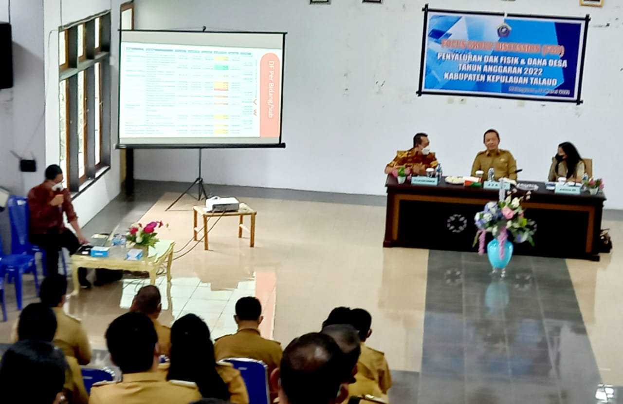Pemda Talaud dan Kanwil Ditjen Perbendaharaan Sulut Gelar FGD