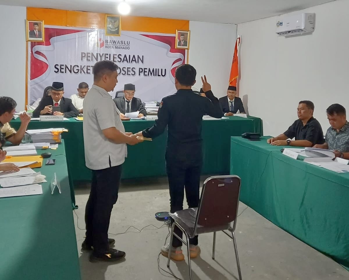  KPU Manado Ikuti Sidang Pembuktian dan Pemeriksaan Kedua di Bawaslu