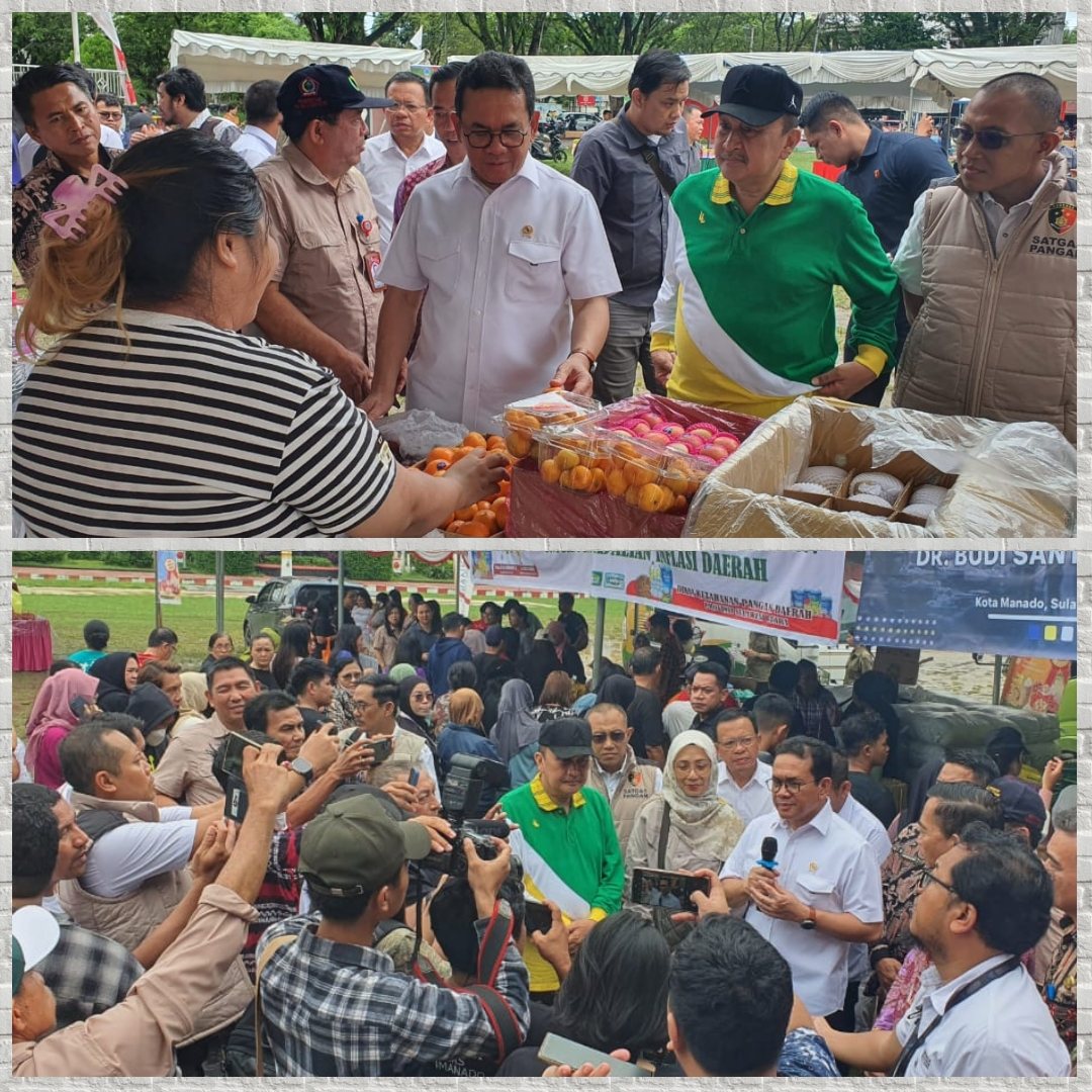 Didampingi Sekda Manado, Menteri Perdagangan RI Terpikat Pangan Murah di Tikala