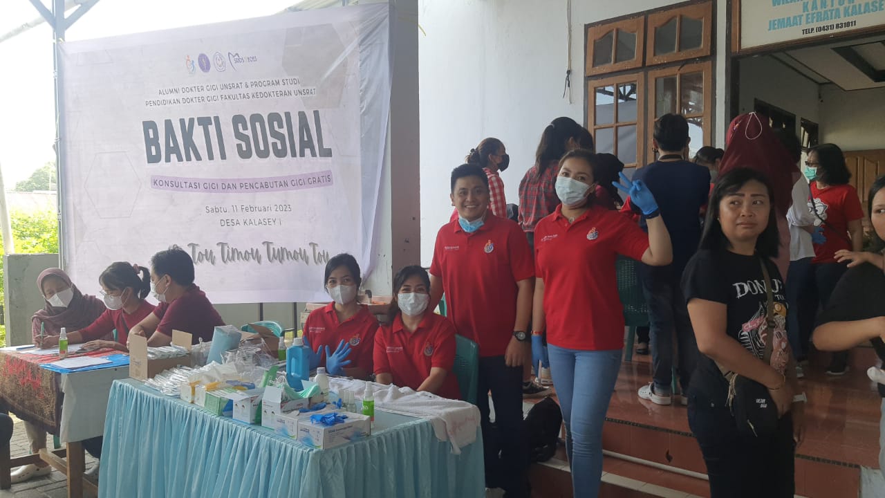 Alumni Dokter Gigi Unsrat Gelar Baksos di Desa Kalasey 1
