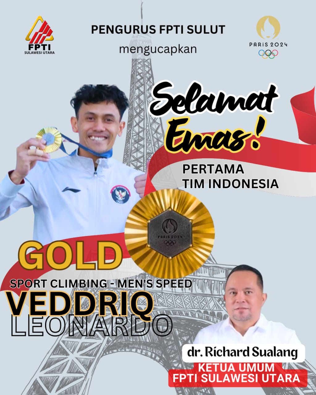 Richard Sualang Beri Selamat Veddriq 