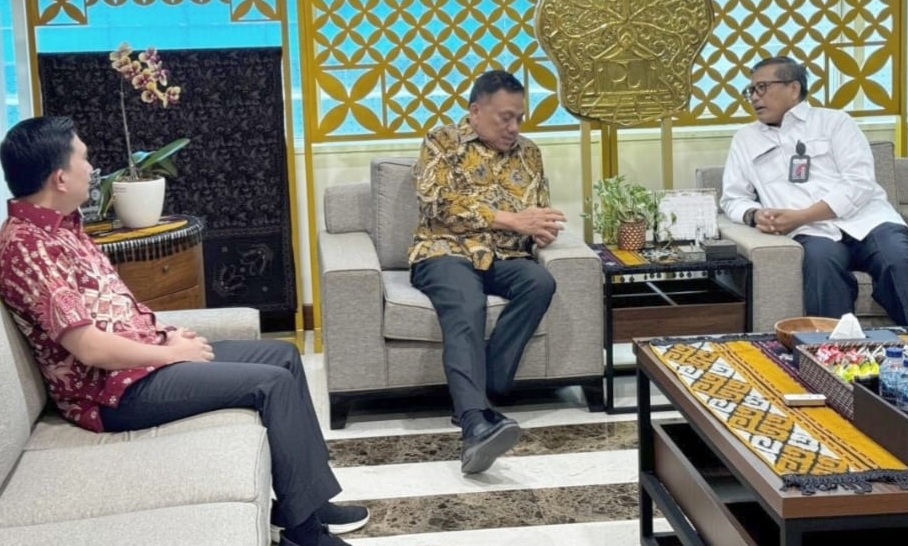 Seriusi Penanganan Erupsi Gunung Ruang, Gubernur Olly Lobi PUPR RI