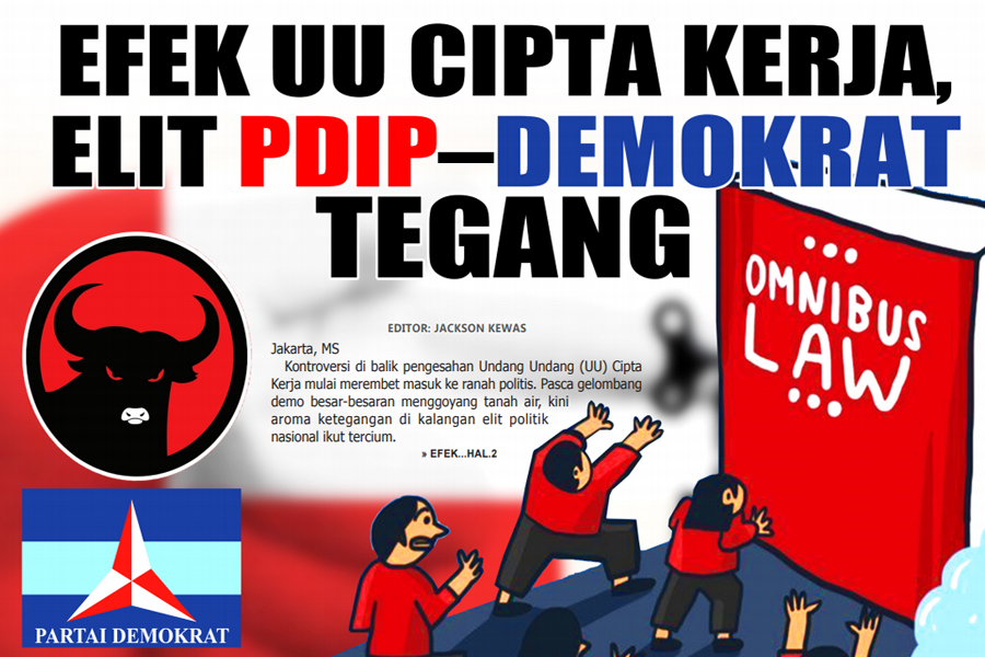 EFEK UU CIPTA KERJA, ELIT PDIP – DEMOKRAT TEGANG