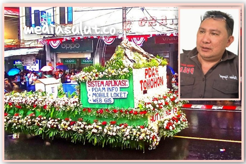 Mengalirkan Kebaikan: PDAM Tomohon Angkat Keindahan Alam di Pawai Pembangunan HUT RI ke-79