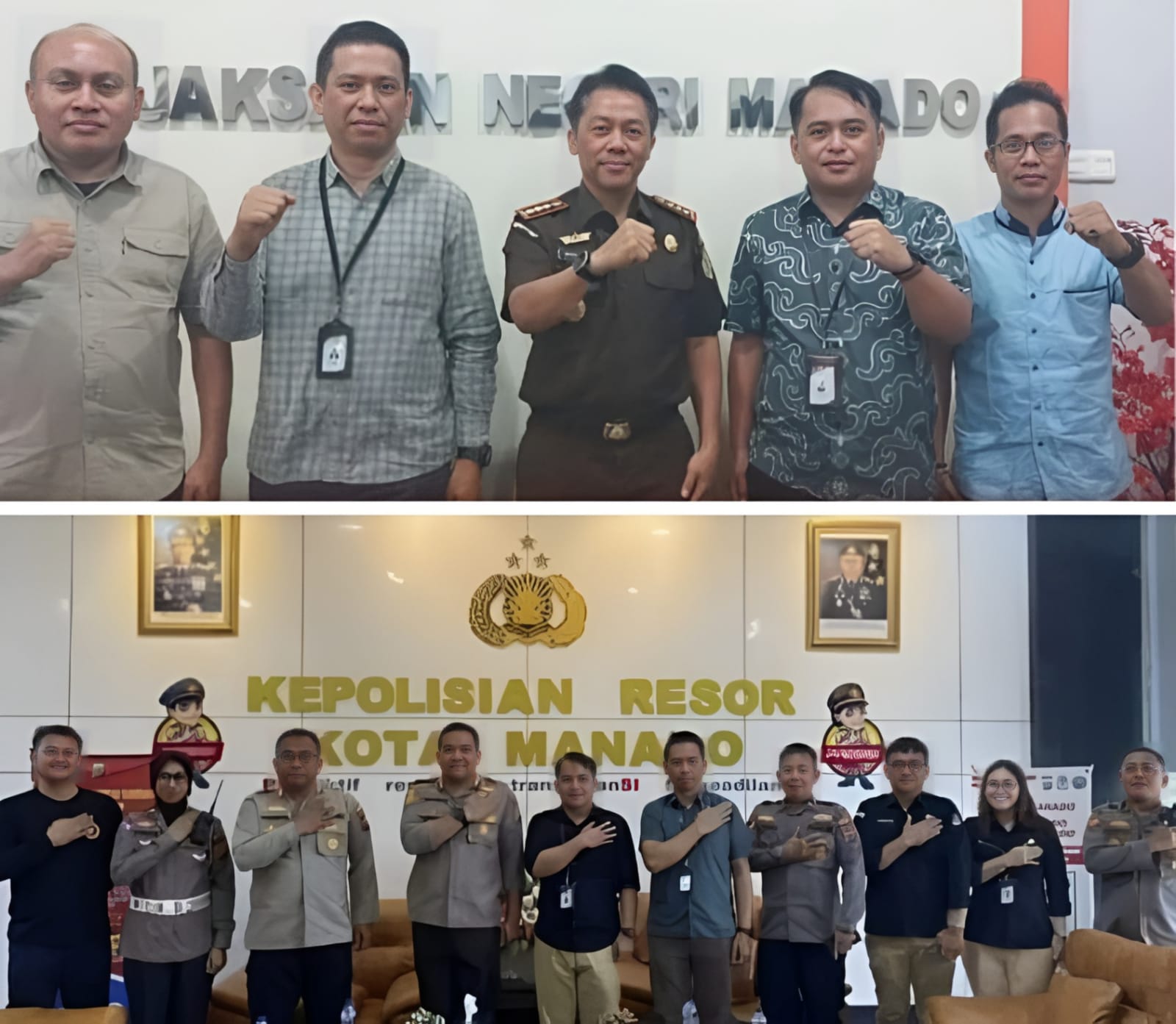 KPU Manado Audiensi Bersama Kejari dan Polresta