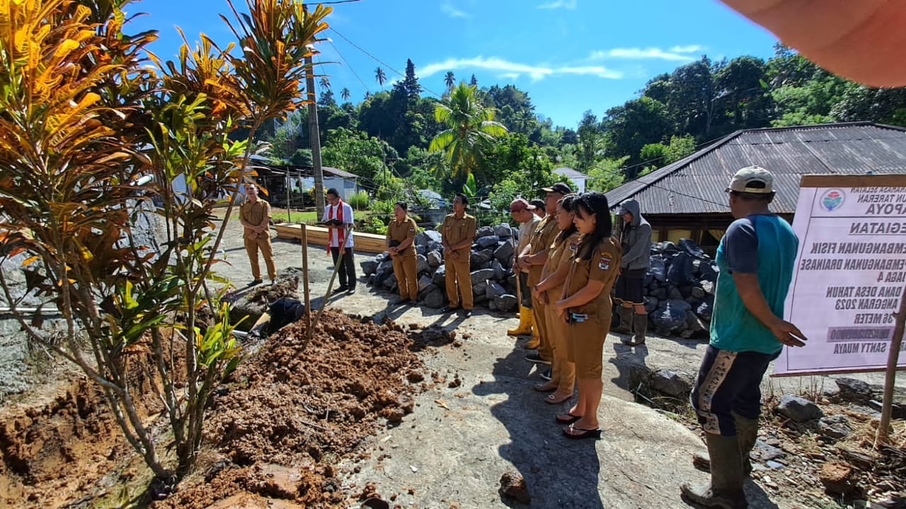 Dana Desa, Pemdes Kapoya Bangun Saluran Drainase