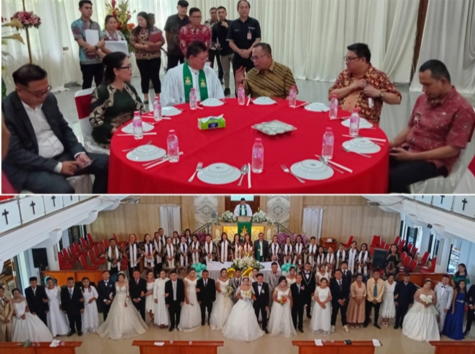 Dukcapil Jalankan Program Kawin Massal, Pemberkatan di Geraja Solagratia Kaiwatu