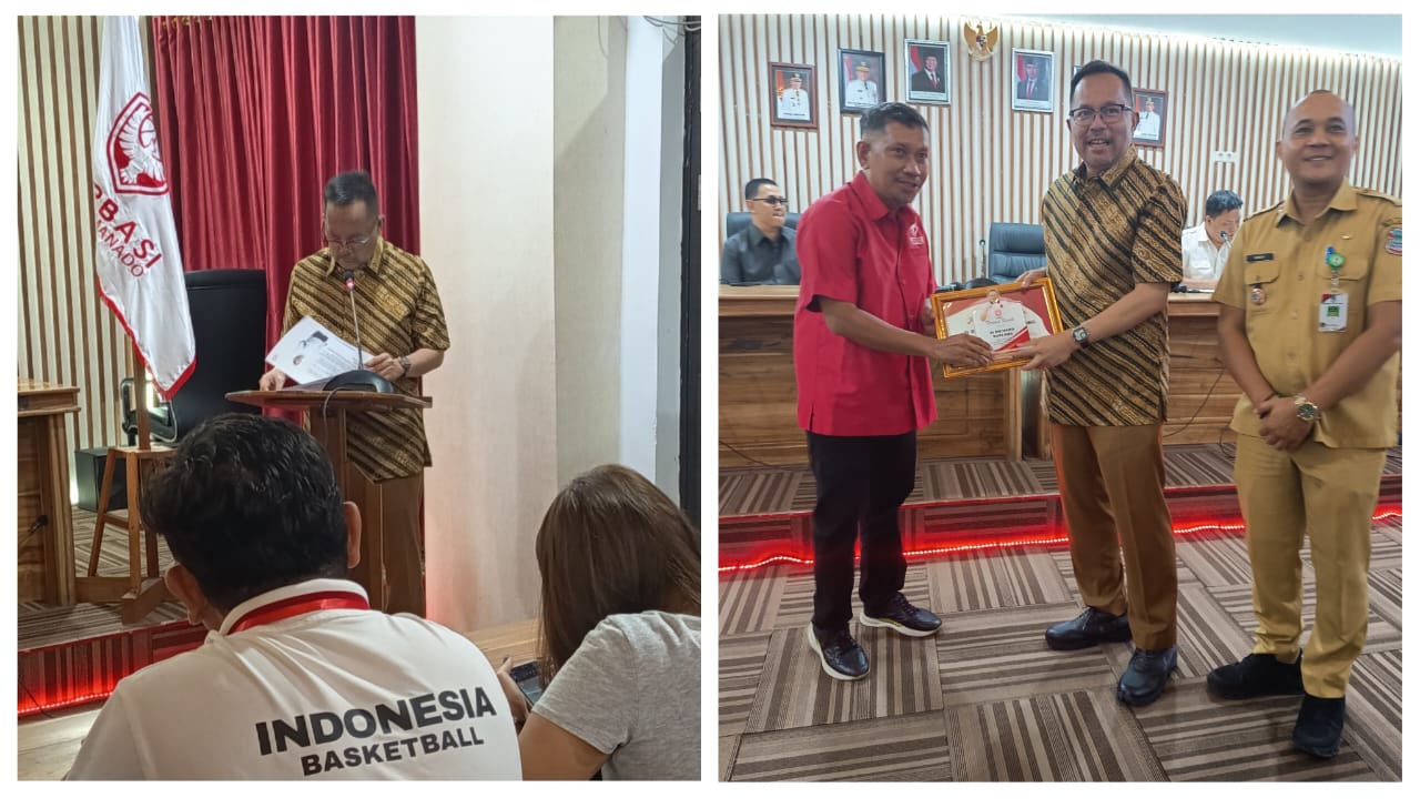 Wawali Richard Sualang Terima Penghargaan dari Perbasi Manado