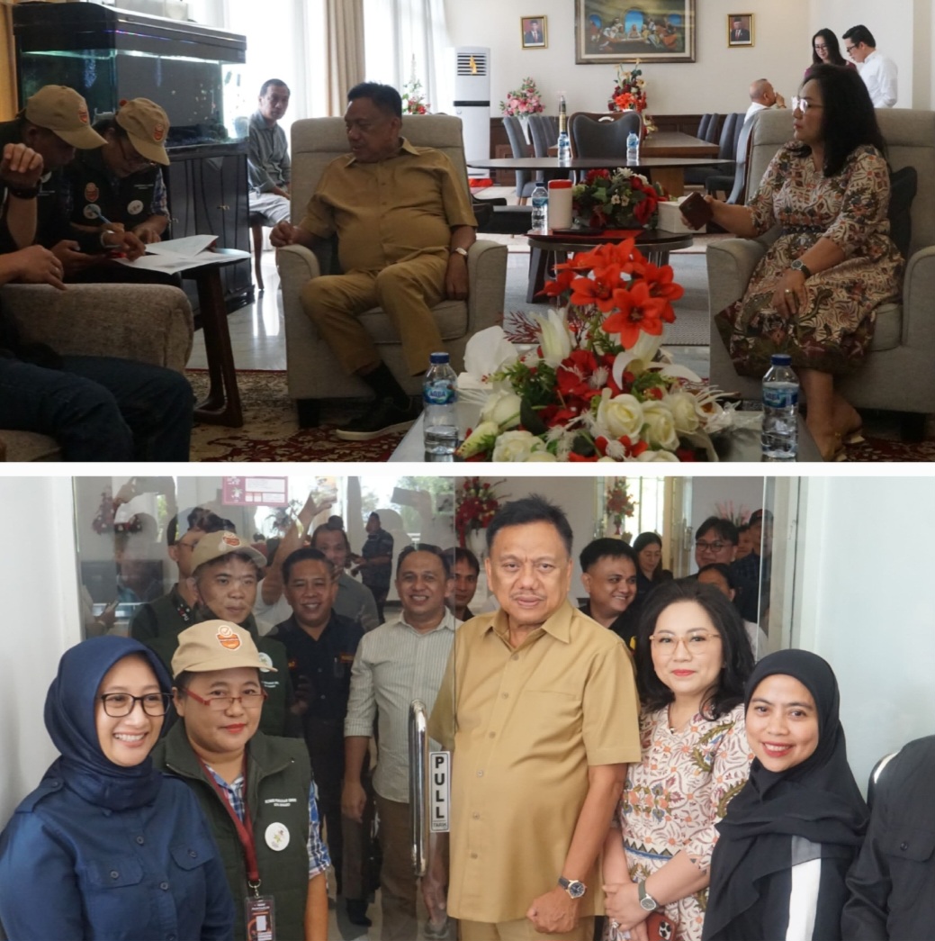 Didampingi Bunda Rita, Gubernur Olly Sambut Hangat Petugas Coklit Pilkada 2024