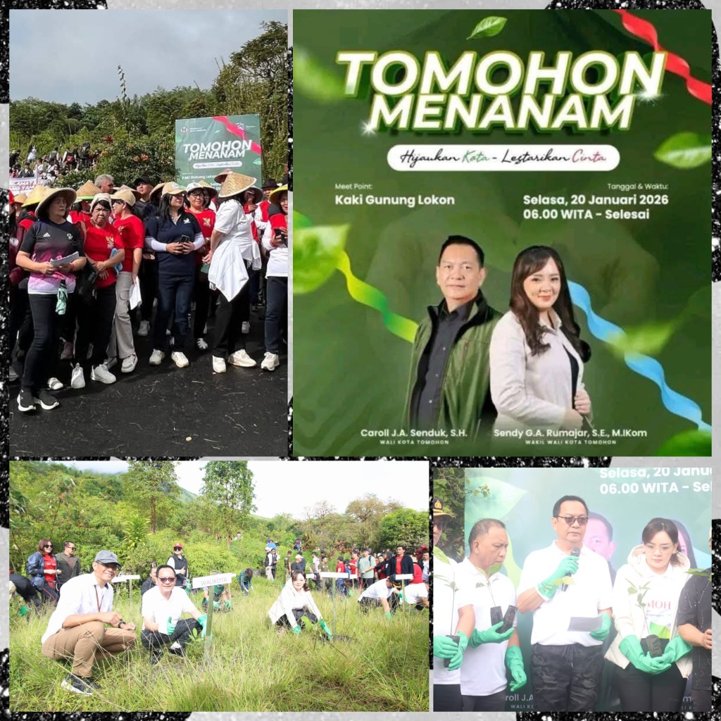 Spektakuler, 23 Ribu Bibit Pohon Ditanam di Kaki Gunung Lokon