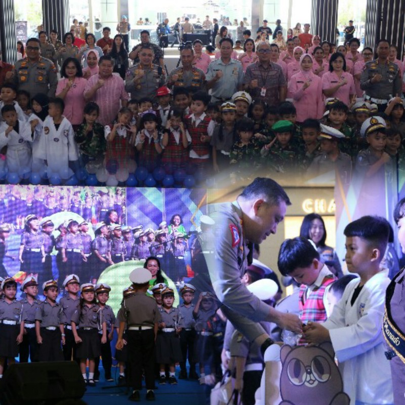 Edukasi Disiplin Berlalulintas, Polda Sulut Gelar Polisi Sahabat Anak