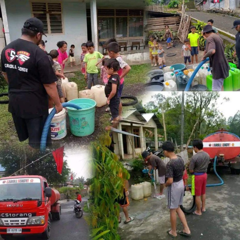 Caroll-Sendy Lanjutkan Layanan Masyarakat dengan Penyediaan Air Bersih