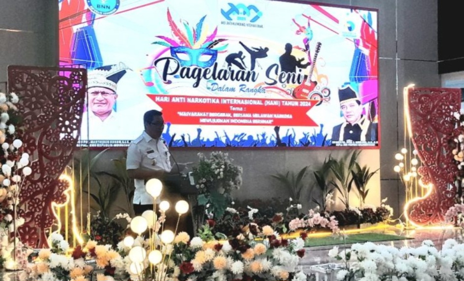 Hadiri Peringatan HAN 2024, Wagub Kandouw Ajak Semua Bekerjasama Perangi Narkoba