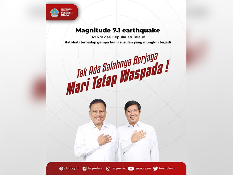 Gempa Goyang Tenggara Melonguane, Waspada!