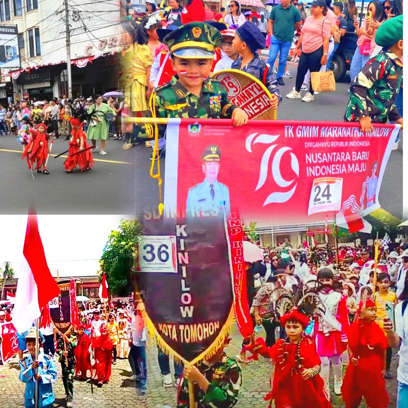 Semarak Pawai Bocah, Keceriaan Anak Nusantara di Tomohon