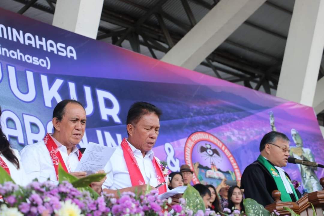 Bupati Minsel Hadiri Ibadah Syukur HUT ke-192 PI  dan Pendidikan Kristen Tahun 2023