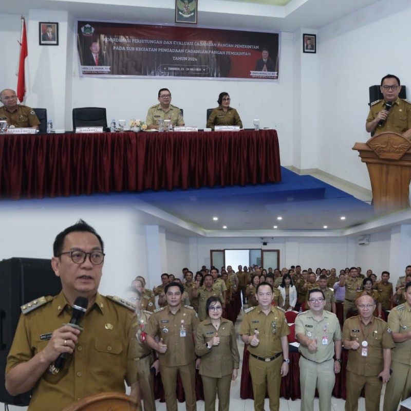 Walikota Tomohon Buka Kegiatan Koordinasi Evaluasi Cadangan Pangan Pemerintah 2024