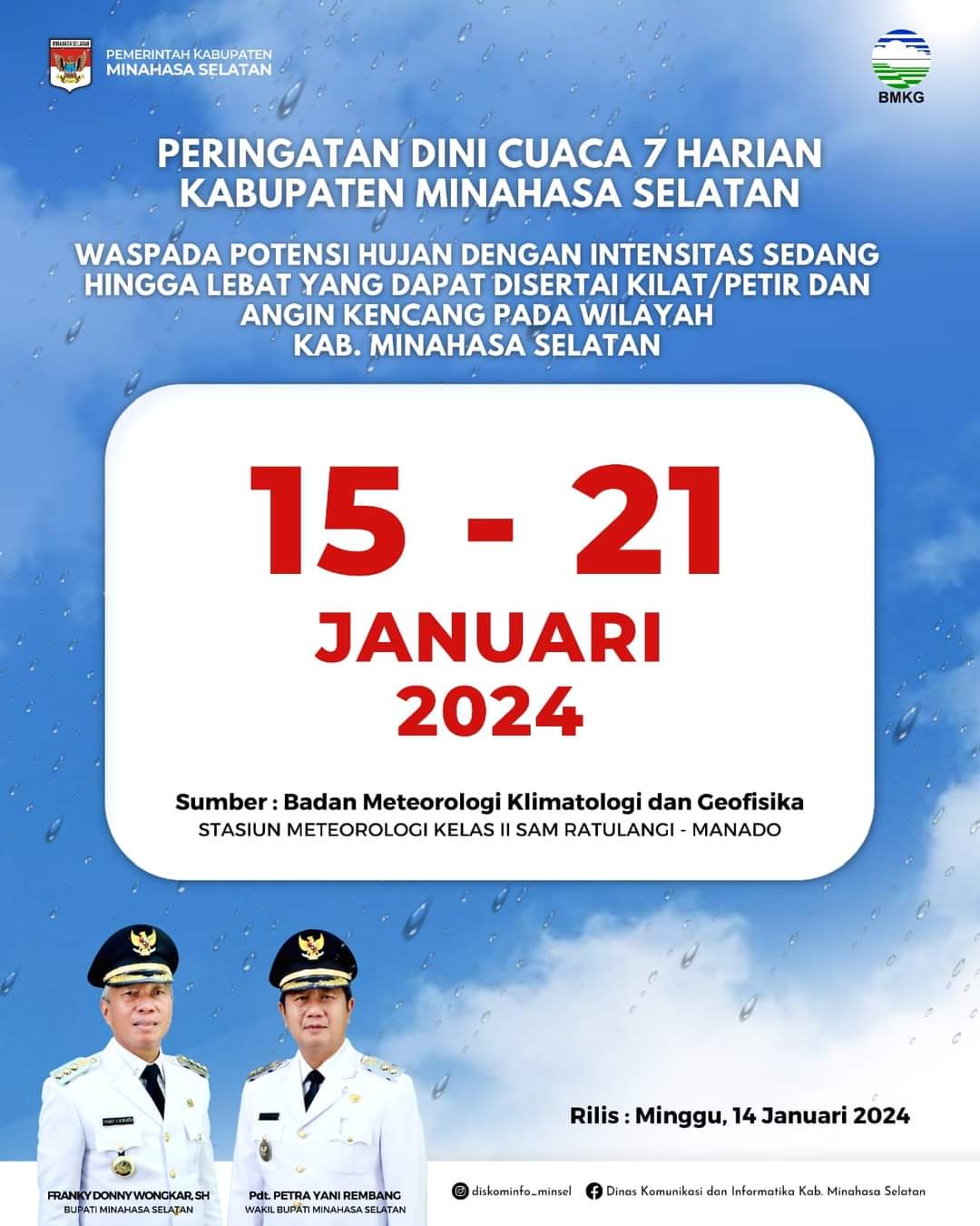 Cuaca Ekstrem, Bupati FDW Minta Warga Tetap Waspada