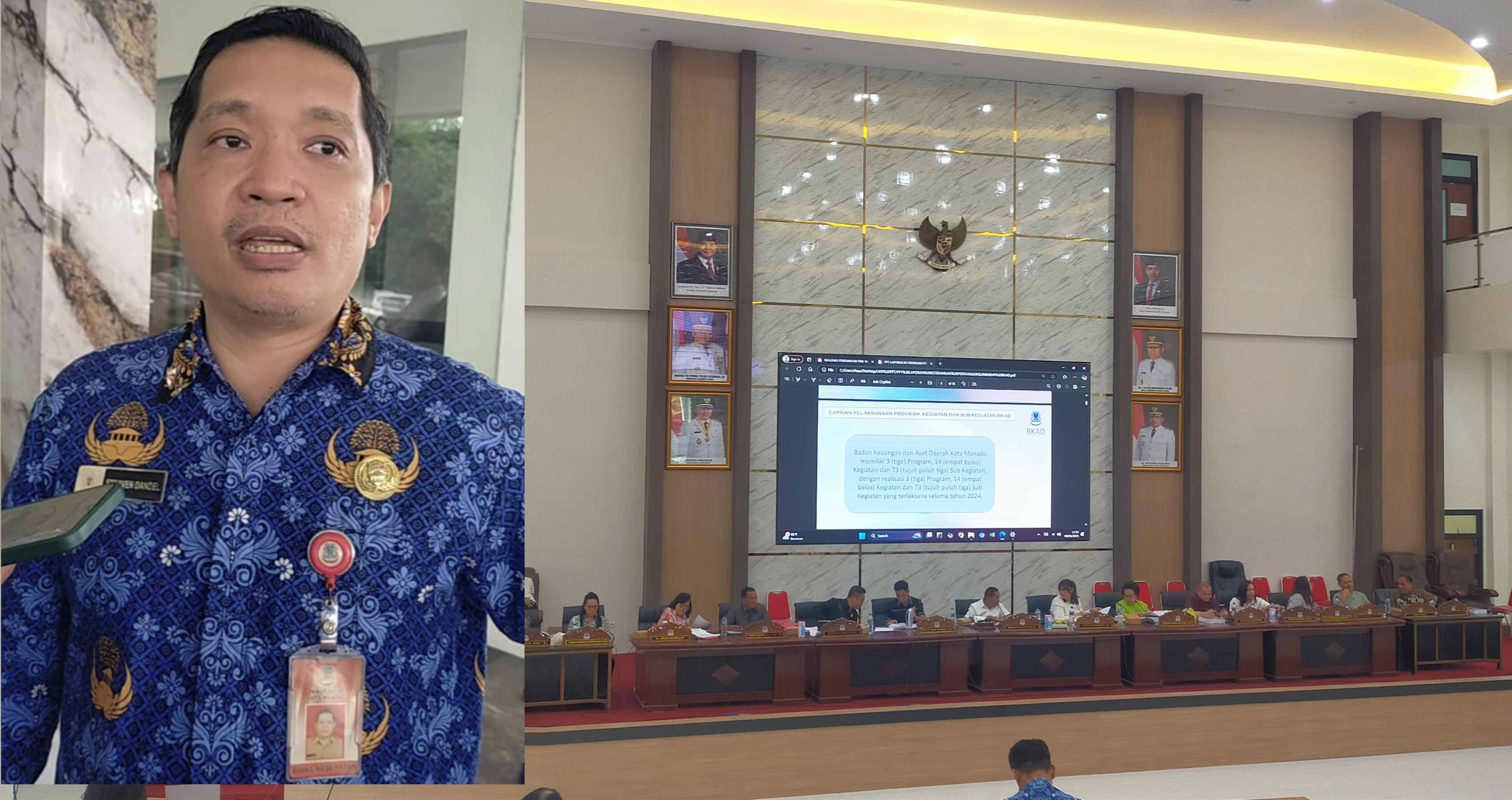 Tugas Perdana Plh Sekda Manado, Dampingi 12 SKPD di Pembahasan LKPJ Walikota 2024 