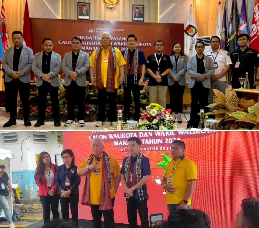 KPU Manado Terima Pendaftaran Imba-Ivan Menuju Pilkada Manado 2024