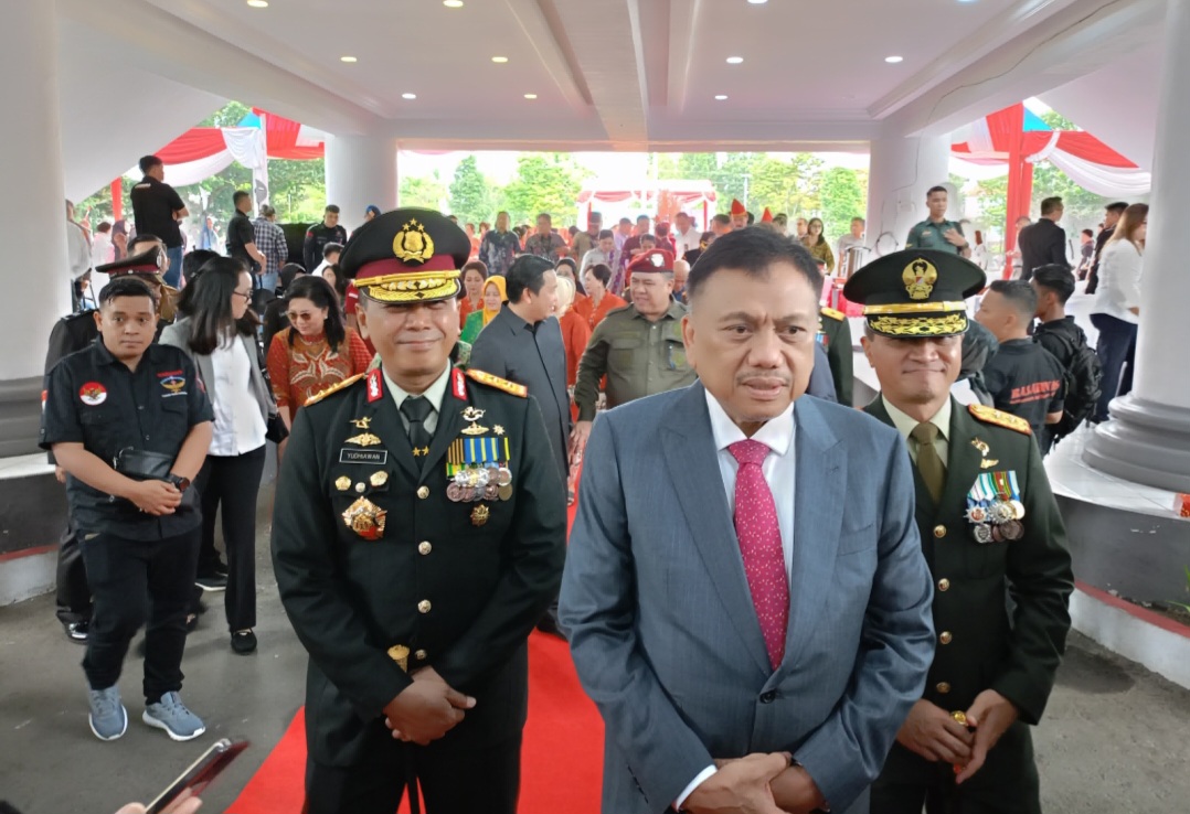 Semarak, Gubernur Olly dan Wagub Steven Hadiri Peringatan HUT Bhayangkara ke 78 di Sulut