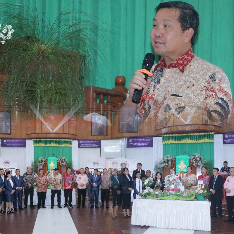 Wagub Sulut dan Walikota Tomohon Hadiri Ibadah Syukur HUT Ke-1 Wilayah Tomohon Dua