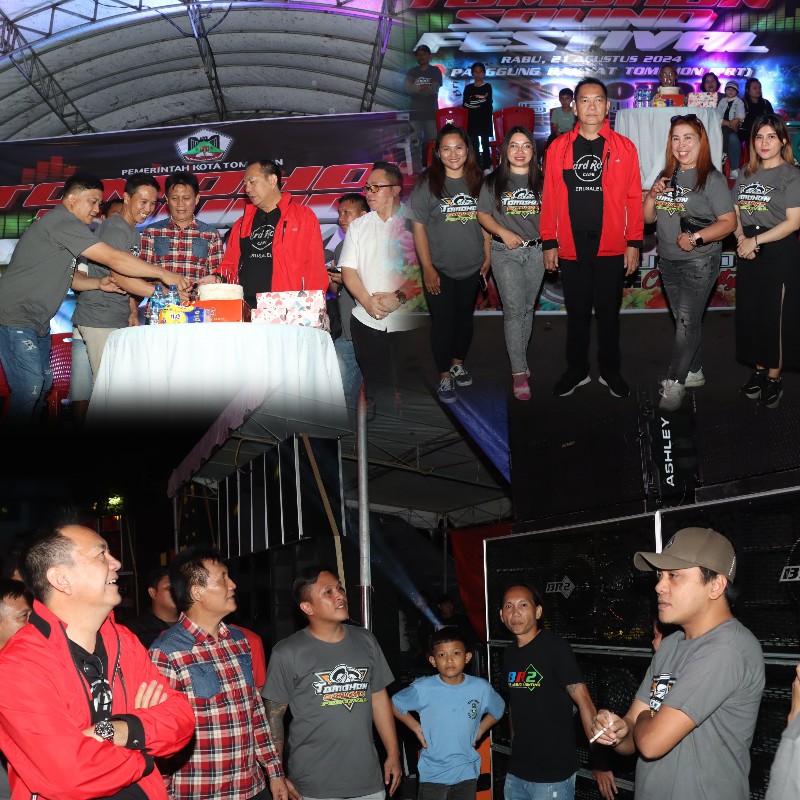 Walikota Caroll Hadiri HUT ke-6 Tomohon Sound Community dan Lomba Sound System Sulut