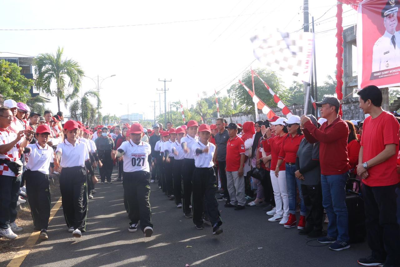 Lomba Gerak Jalan dan Drumband semarakkan peringatan HUT ke 78 Kemerdekaan RI di Minsel