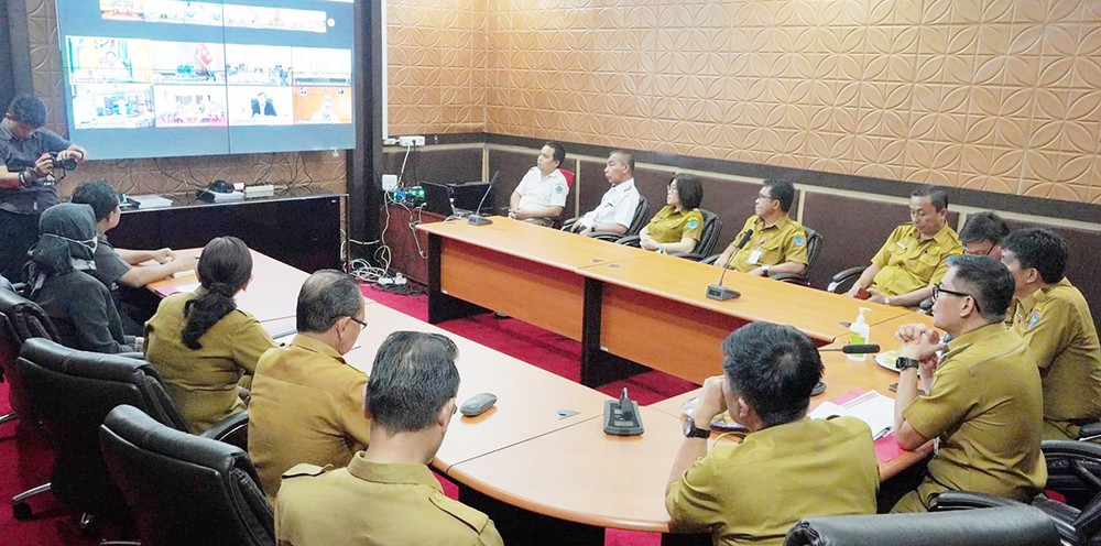 Bupati JG dan Jajaran Ikuti Rakor Pengendalian Inflasi Bersama Kemendagri