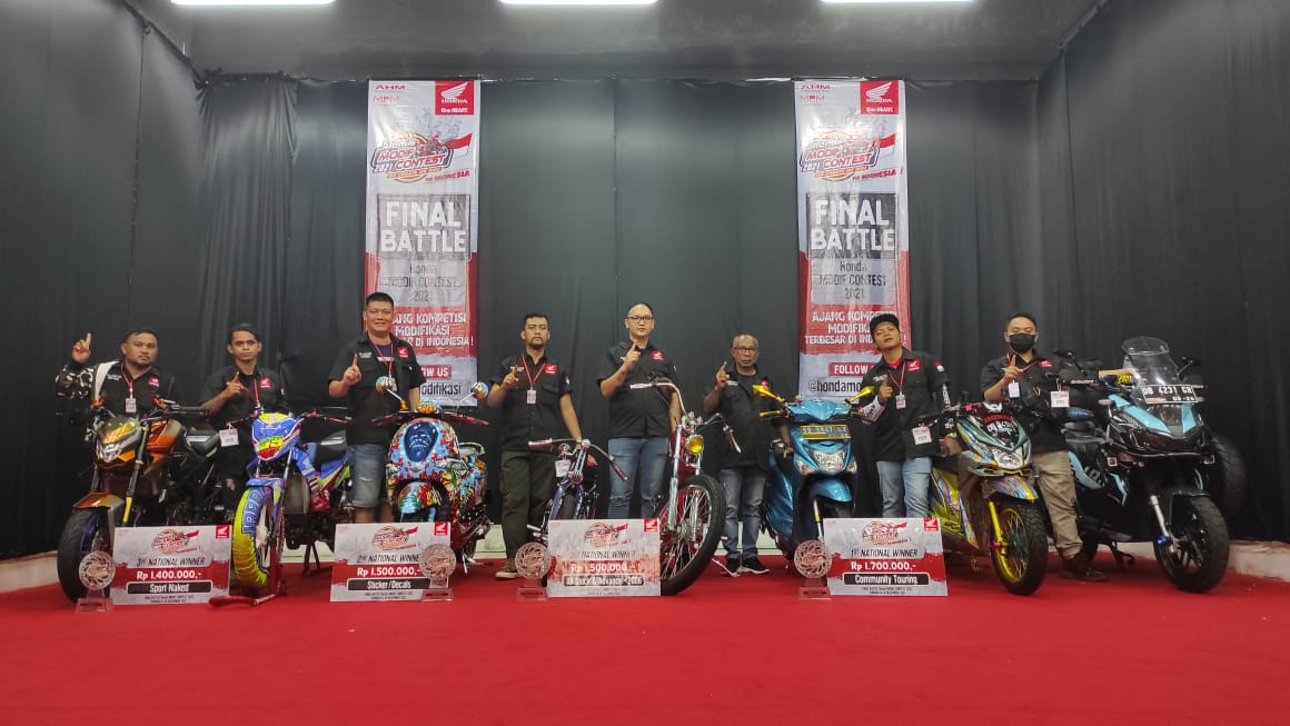 Empat Modifikator Sulut Raih Juara di Ajang Honda Modif Contest 2021