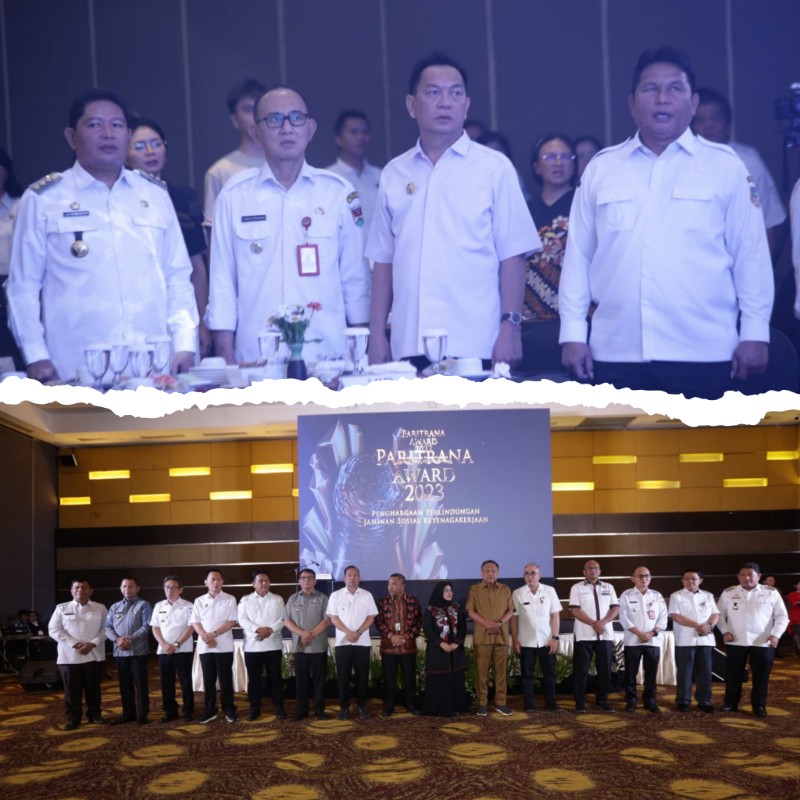 Walikota Tomohon Hadiri Penganugerahan Paritrana Awards 2023 Tingkat Provinsi