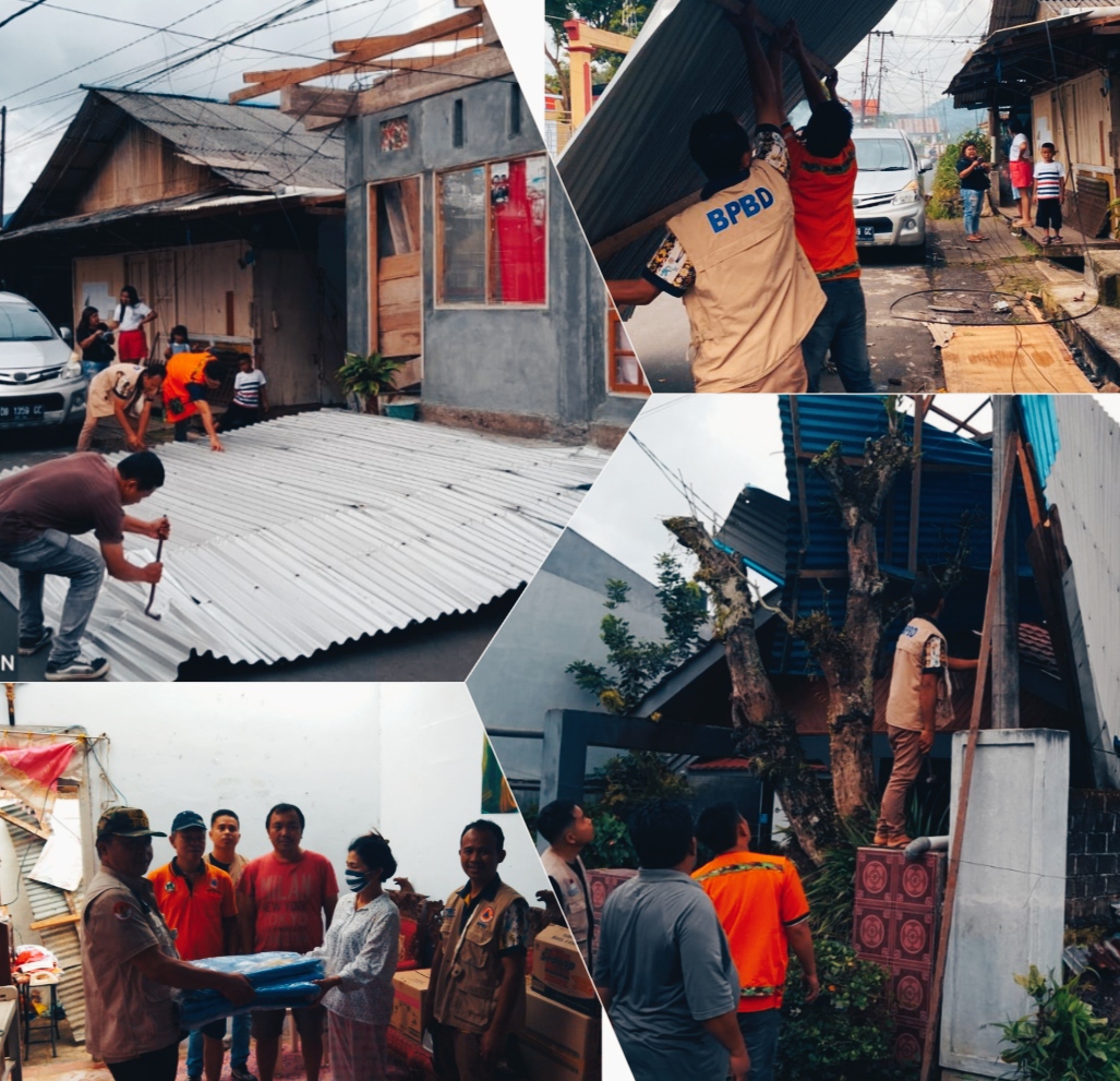 Angin Puting Beliung Hantam 22 Rumah di Tomohon Tengah