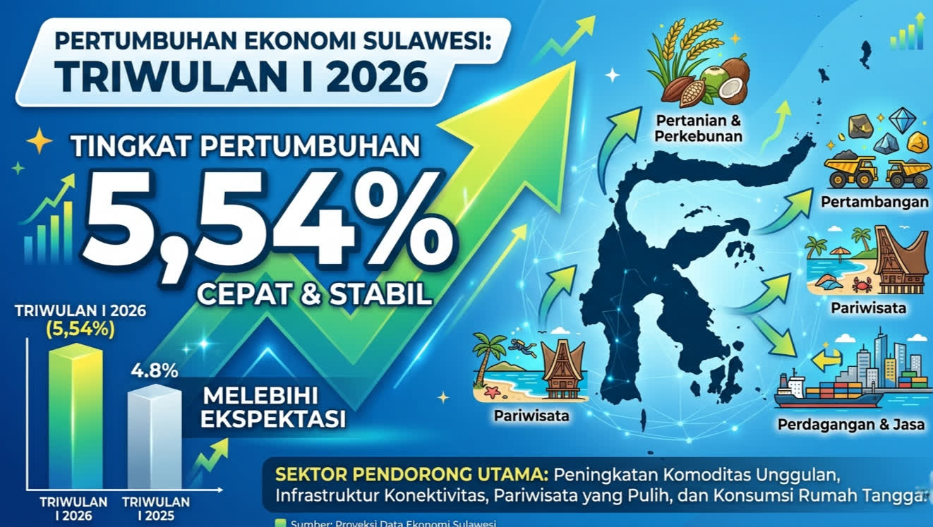 Peta Perekonomian Sulut Tumbuh 5,54 Persen
