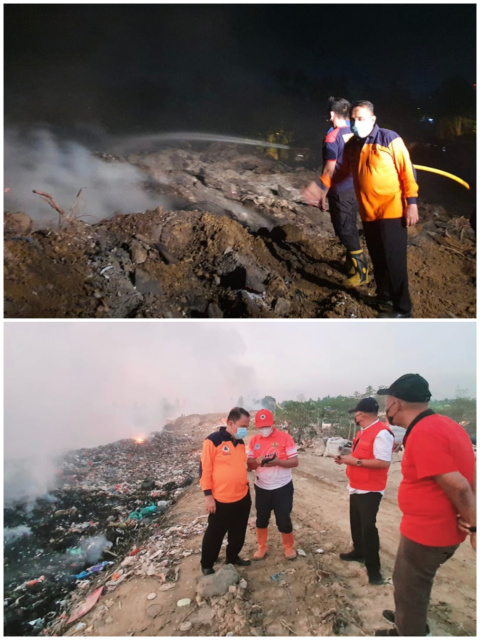 Dikoordinir Sekot Micler Lakar, Pemkot Manado All Out Tangani Kebakaran di TPA Sumompo
