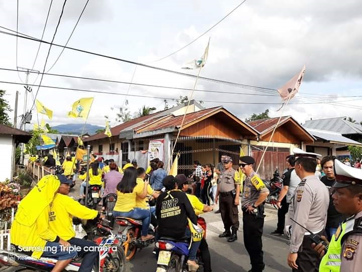 Polisi Amankan Kampanye Partai Golkar di Tumani