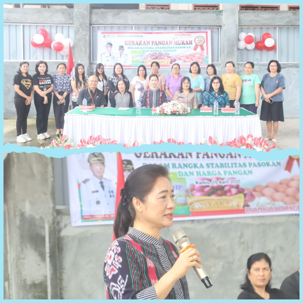 Walikota Tomohon Resmikan Gerakan Pangan Murah Menjelang Paskah 2025