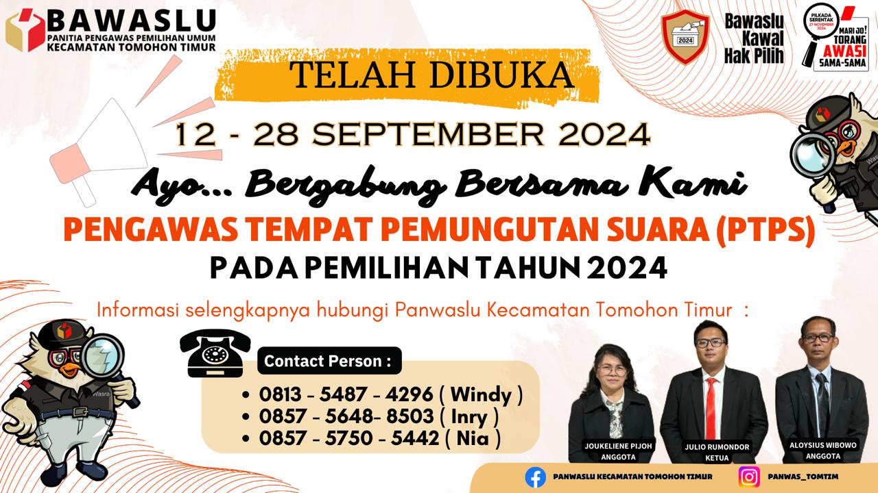Panwaslu Kecamatan Tomohon Timur Ajak Masyarakat Ikut Pengawasan Pemilihan Kepala Daerah 2024