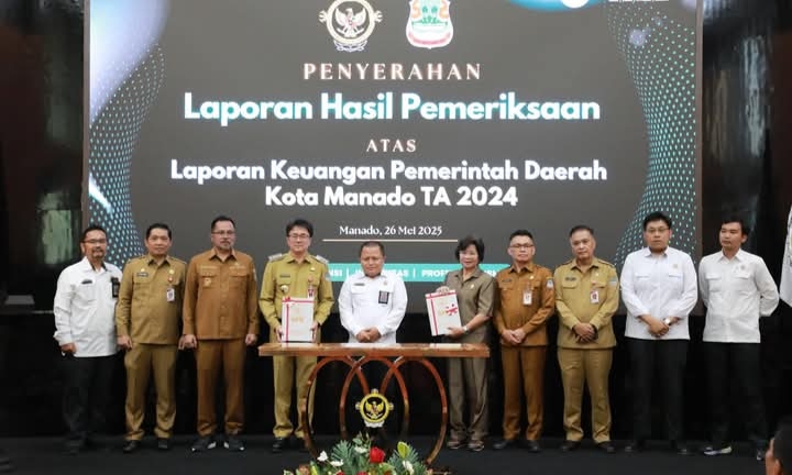 Pemkot Manado Raih WTP,  Walikota-Ketua DPRD Menerimanya dan 3 Daerah 