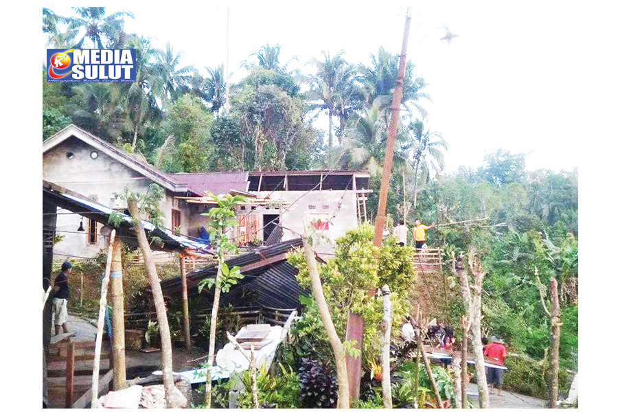 Puting Beliung Hantam Tumaluntung Satu, 26 Rumah Rusak Parah
