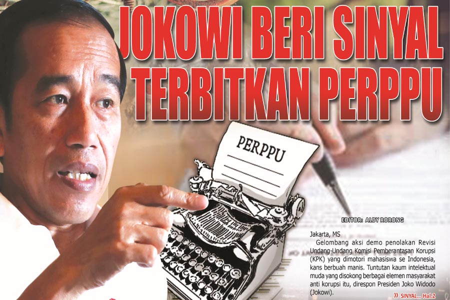 JOKOWI BERI SINYAL TERBITKAN PERPPU KPK