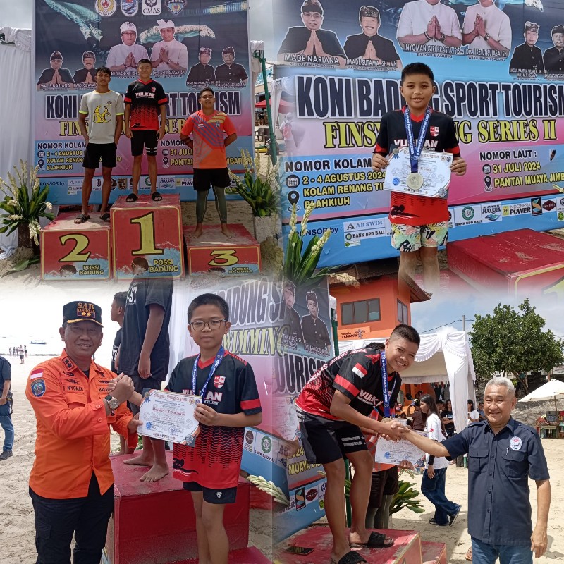 Atlet Renang Tomohon Raih Medali di Kejurnas Badung Sport Tourism Cup - Finswimming 2024