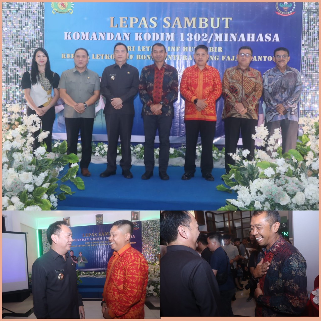 Wali Kota Tomohon Hadiri Acara Lepas Sambut Dandim 1302/Minahasa di Grand Master Resort